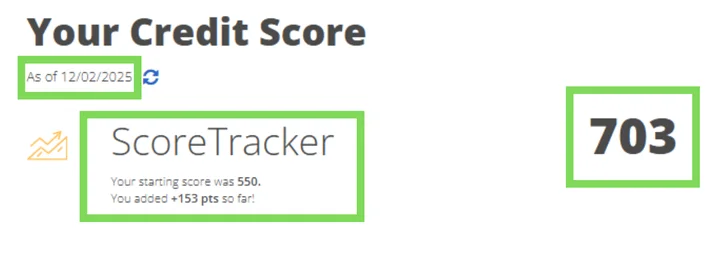 Cecilia's credit report result