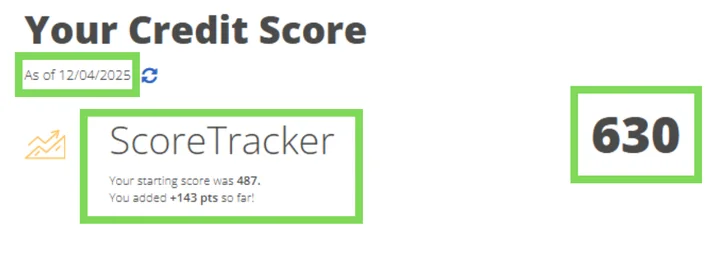 Jeremy's credit report result