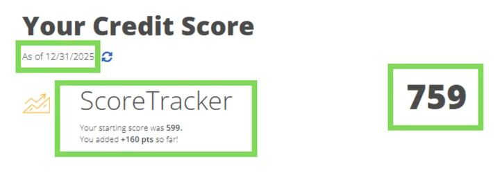 Micah's credit report result