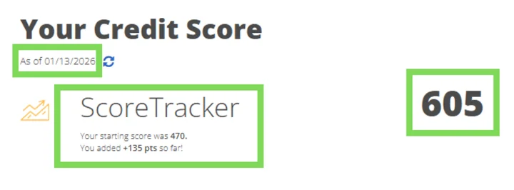 Anfernee's credit report result