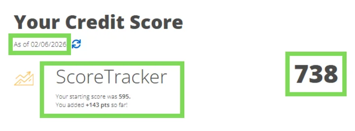 Amanda's credit report result