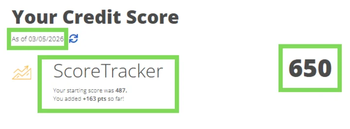 Andrew's credit report result