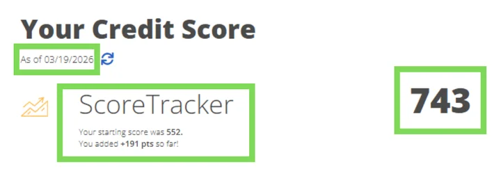 William's credit report result