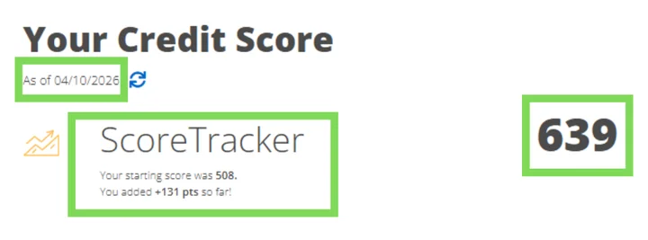 Joshua's credit report result