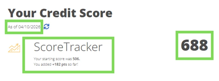 Treyvon's credit report result