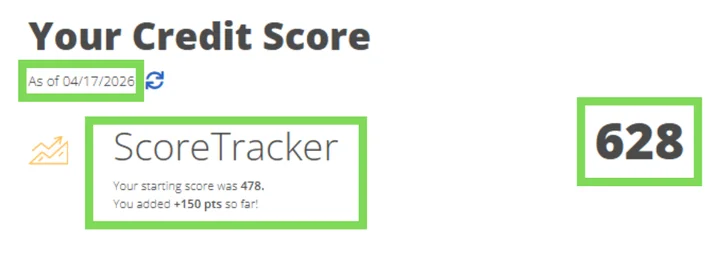 Amber's credit report result