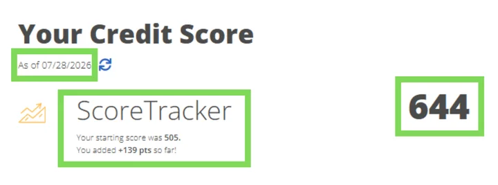 Jakob's credit report result